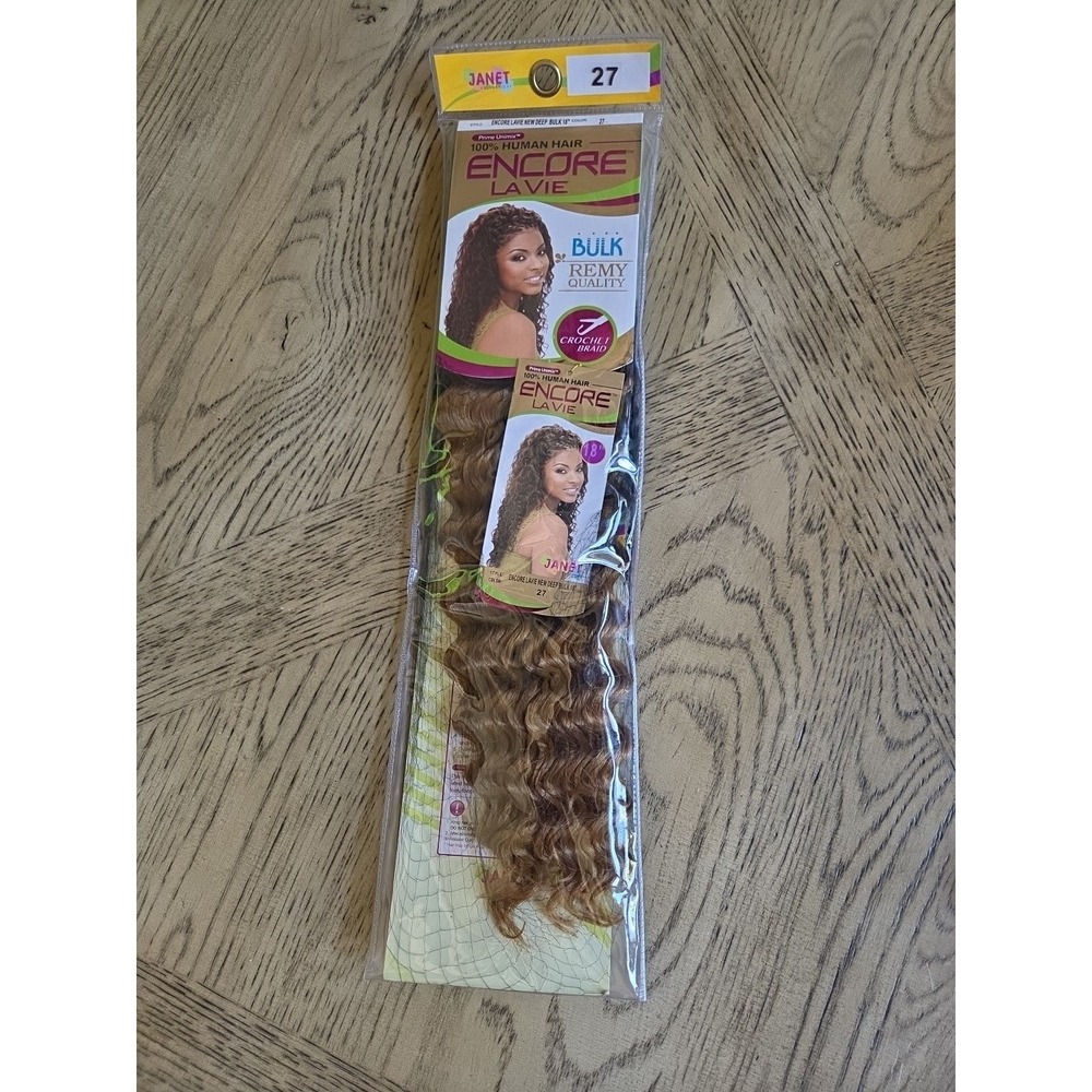 Encore LaVie 100% Human Hair Crochet Braid 18 Remy French Deep Bulk #27 New NWT